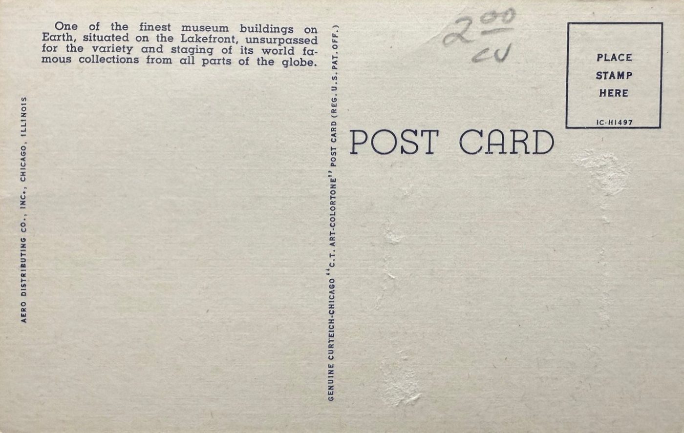 Chicago Natural History Museum Postcard