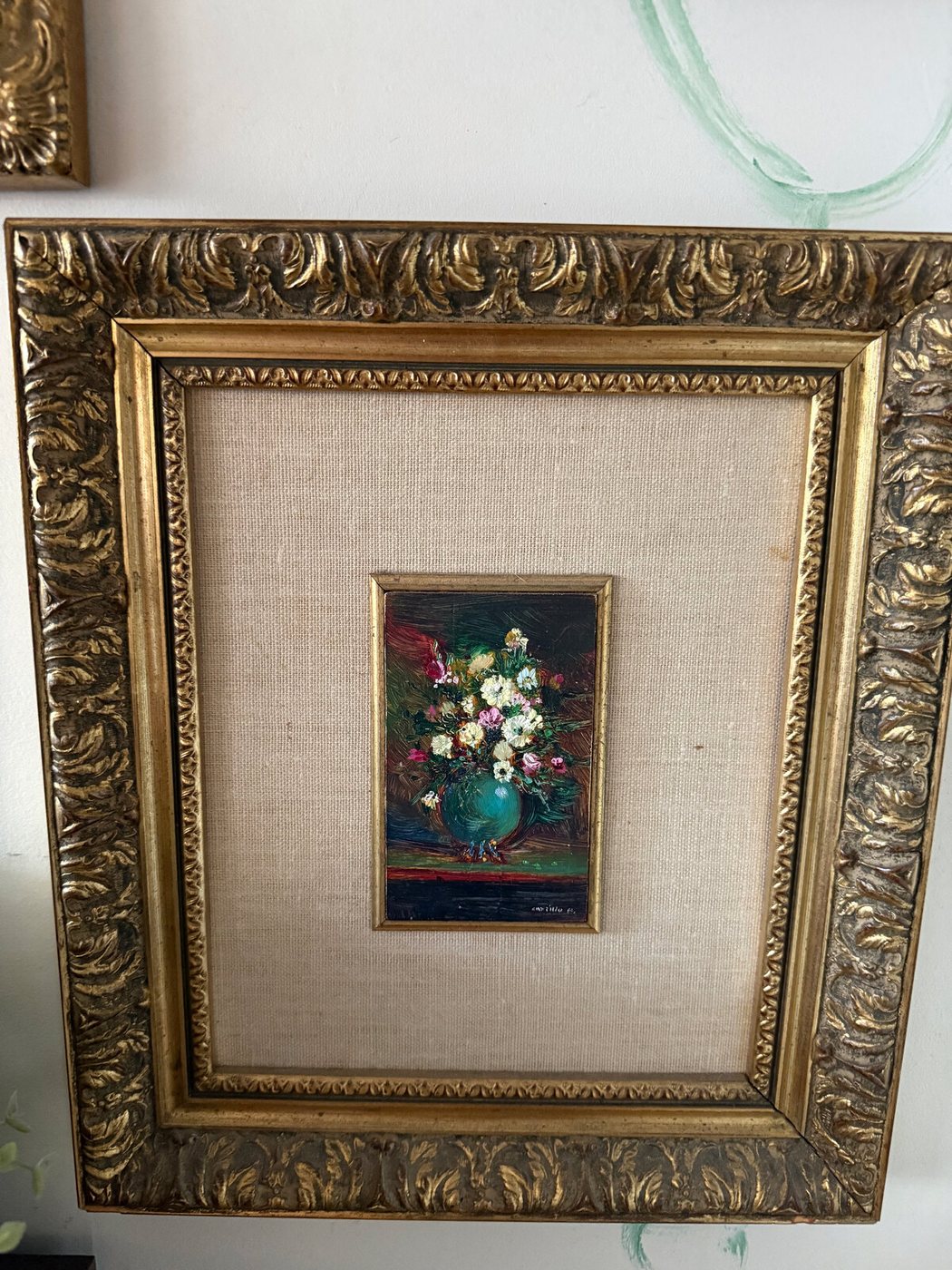 Floral Still Life in a Carved Gilt Frame
