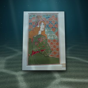 Lot 064 — Lady in Green, Matted Print